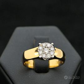 ANELLO DEA IN ORO GIALLO 18 KT  BRILLANTI 0.64 CT