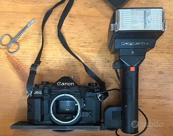 Canon A1 + obbiettivi + flash