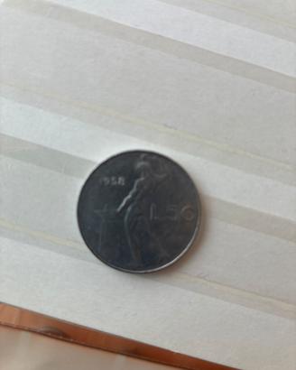 Moneta Lire 50 del 1958