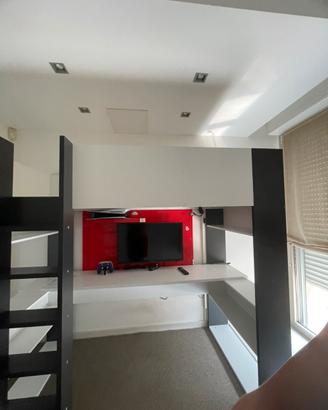 letto a ponte bianco e antracite CONTATTATEMI