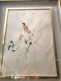 Acquarello su carta di Ernesto Treccani