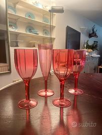 Bicchieri in plexiglas rosa