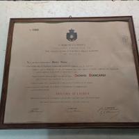 Diploma di Laurea Antico (1920) - Regio Istituto