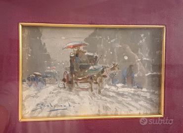 Giuseppe Solenghi quadro antico dipinto 800 Milano