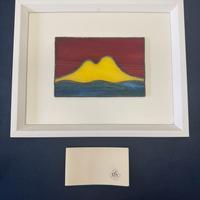 Vesuvio sul Golfo di Napoli Opera in vetro Tiffany