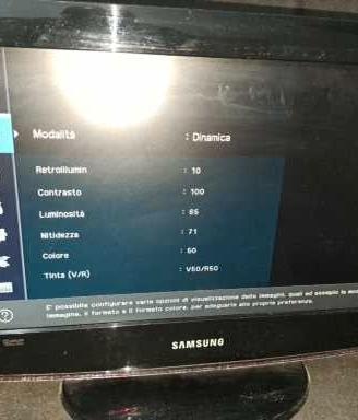 TV Samsung 19" LCD – modello LE19B450C4W – HDMI/VG