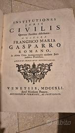 Institutiones iuris civilis di F.M. Gasparro 1741