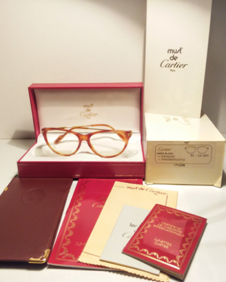 Cartier occhiali JASPÉ MIEL DORÉ vintage N.O.S