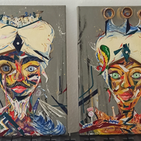 Teste di Moro pop art