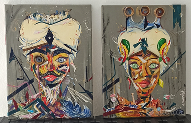 Teste di Moro pop art