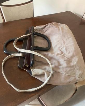 Borsa Numero 10 Artigianale Pelle e Camoscio