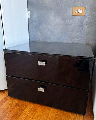 Comodini nero lucido