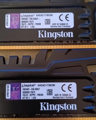 RAM DDR3 2x4gb Kingston hyper x 2400 cl11
