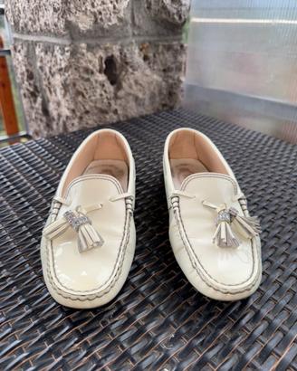 Mocassini Tod’s lucide Bianco Panna Nr.37