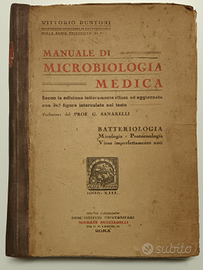 Antico libro "Manuale di microbiologia medica"
