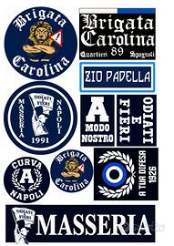 10 ADESIVI ULTRAS BRIGATA CAROLINA - MASSERIA - NA