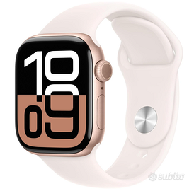 Apple Watch 10 GPS 42 mm ORO cinturino ROSA