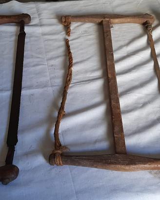 Seghe per falegname antiche e Trapani a mano