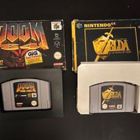 Nintendo 64 Zelda Ocarina of Time + Doom 64 PAL