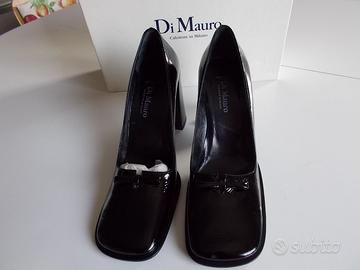 Scarpe donna vernice nere con tacco nuove tg 36