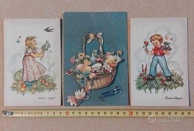 VECCHIE CARTOLINE DI AUGURI ANNI 50 / 60 VINTAGE 