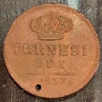 REGNO DUE SICILIE 2 tornesi 1839