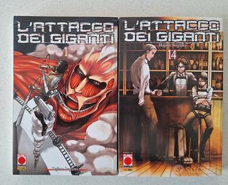 Attack on Titan volume 1 e 14 manga italiano