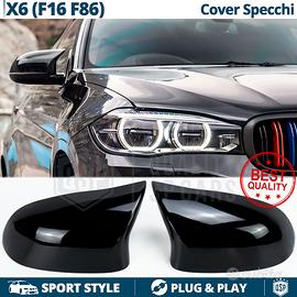 CALOTTE SPECCHIETTI per Bmw X6 F16 F86 Nero Lucido