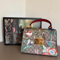 Borsa Gucci Padlock GG Supreme Flora