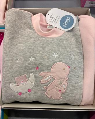 Pigiamone  cotone felpato per bimba di 2 anni