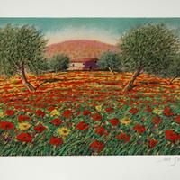 Serigrafia materica di Mario Soave