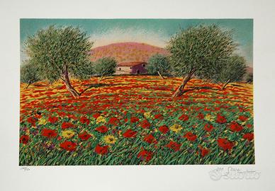 Serigrafia materica di Mario Soave