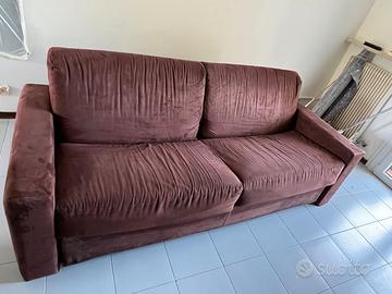 Divano letto 3 posti sfoderabile e smontabile