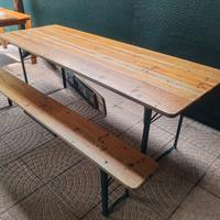 SET TAVOLO DA BIRRERIA CON PANCHE