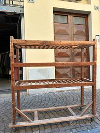 Carrello industriale in legno anni 50