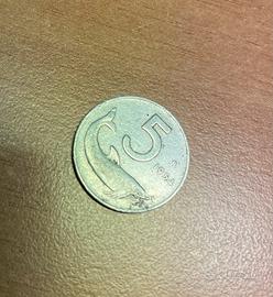 5 Lire "Delfino" 1954: Un’Icona della Dolce Vita