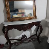Consolle e specchio stile classico