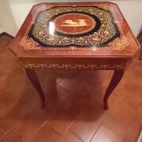 TAVOLO DA GIOCO CON ROULETTE MOGANO/RADICA