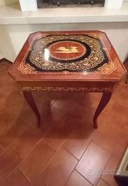 TAVOLO DA GIOCO CON ROULETTE MOGANO/RADICA