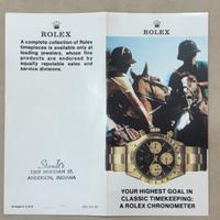 Antica Brochure Rolex 1980 da Collezione