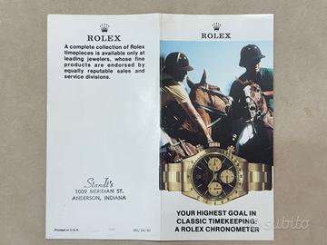 Antica Brochure Rolex 1980 da Collezione