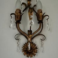 7 applique oro con due luci