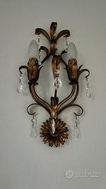 7 applique oro con due luci