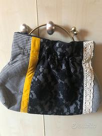 Borsa in tessuto di felpa con manici