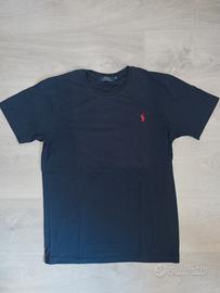 T-Shirt Polo Ralph Lauren Blu Scuro-Logo Rosso 