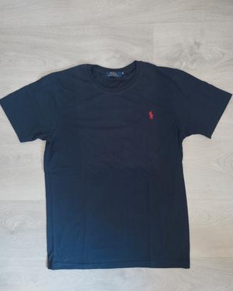 T-Shirt Polo Ralph Lauren Blu Scuro-Logo Rosso 