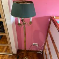 Lampada da terra  Bouillotte in ottone/verde tôle