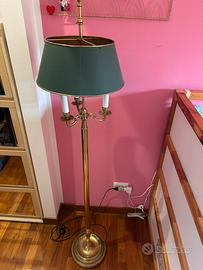 Lampada da terra  Bouillotte in ottone/verde tôle