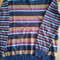 Maglia leggera in lana a righe 