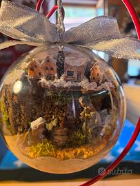 Sfera Natalizia in Plexiglass Chiusa Presepe